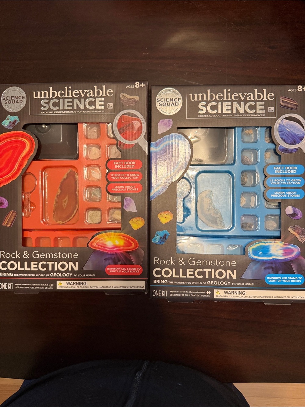 Unbelievable Science Rock & Gemstone Collection - Red and Blue